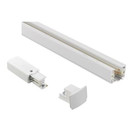 Stromschiene 1 Meter mit Endeinspeisung und Endkappe