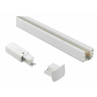 Stromschiene 1 Meter mit Endeinspeisung und Endkappe schwarz-DALI