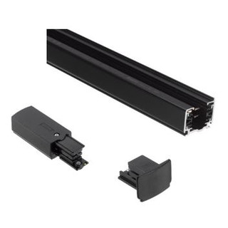 Stromschiene 2 Meter mit Endeinspeisung und Endkappe