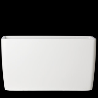 LECHUZA-Cararo RE (75x30/43) incl. Rahmen, silber metallic