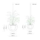 Merkur - hängendes Pflanzgefäß 60 steingrau-Beton