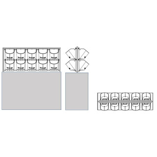 System GPL20 - 20 PlantaNova incl. Innenrahmen & Kunststoffgefäß RE90x40/H60, strukturlack RAL