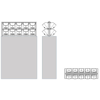 System GPL20 - 20 PlantaNova incl. Innenrahmen & Kunststoffgefäß RE90x40/H120, strukturlack RAL