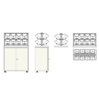 System GWA-08042-2 - 16 PlantaNova incl. Wanne und Aufsetzrahmen aus VA - 80x42/H50