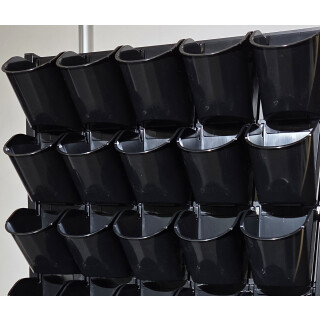 PLANTANOVA - Gefäß für Wandbegrünung 220/195 x 165 / 189 - schwarz