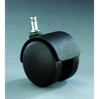 Rolle Ø50mm schwarz für Pflanzgefässe = Steckstift  Ø 8mm