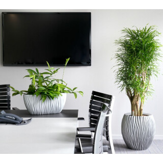 Fjord Bodengefäß Ø 50/h50, lackiert in RAL 9006 HS